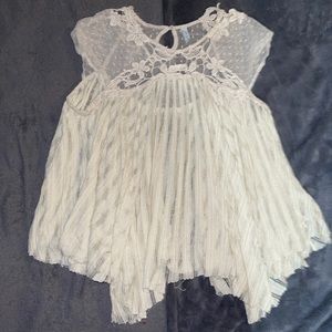 Free people white blouse sz m